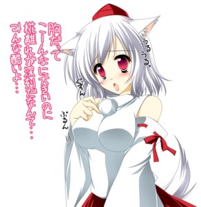 Rating: Safe Score: 0 Tags: animal_humanoid armwear asian_clothing blush bodily_fluids breasts canid canid_humanoid canine canine_humanoid canis clothing detached_sleeves dog_humanoid domestic_dog e621 east_asian_clothing female grey_hair hair hat headgear headwear humanoid japanese_clothing kamiya_tomoe mammal mammal_humanoid miko_outfit momiji_inubashiri open_mouth pom_clothing pom_shirt red_eyes short_hair solo tail tears tokin_hat touhou User: bunchy7s