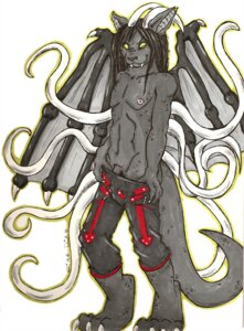 Rating: Explicit Score: 0 Tags: alternative_fashion anthro back_tentacles bat bat_ears big_tail bondage_pants bottomwear bulge claws clothed clothing cuddlydeadkitten cybergoth dreadlocks e621 empty_eyes fangs flaccid gargoyle genitals goth hi_res horn male mammal membrane_(anatomy) membranous_wings nipples pants penis simple_background solo striptease tail teasing teeth tentacles undressing white_background wings zuki_akula User: bunchy7s