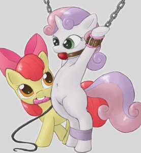 Rating: Explicit Score: 0 Tags: 2011 apple_bloom_(mlp) ball_gag bdsm blush bondage bound duo e621 earth_pony equid equine female feral friendship_is_magic gag gagged genitals hair hasbro horn horse lahsparkster mammal multicolored_hair my_little_pony mythological_creature mythological_equine mythology navel pony red_hair simple_background sweetie_belle_(mlp) tail two_tone_hair unicorn vulva whip young young_feral User: bunchy7s