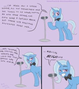 Rating: Safe Score: 0 Tags: 2011 comedian comic cutie_mark e621 electronics english_text equid equine female feral friendship_is_magic hasbro hi_res horn humor mammal microphone my_little_pony mythological_creature mythological_equine mythology poor_yorick pun quadruped solo stand_up tail text trixie_(mlp) unicorn User: bunchy7s