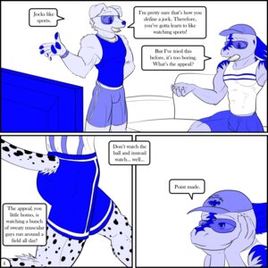 Rating: Questionable Score: 0 Tags: 1:1 absurd_res anthro baseball_cap biceps bottomwear canid canine canis classroom clothed clothing comic dialogue domestic_dog duo e621 electronics english_text eyewear furniture glasses growth hat headgear headwear hi_res immelmann_(character) male mammal muscle_growth muscular muscular_anthro muscular_male nx-42 on_sofa open_mouth pawpads pecs sands scalie school shorts sitting sleeveless_shirt smile sofa speech_bubble stated_homosexuality stated_sexuality television text tight_clothing User: bunchy7s