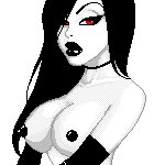 Rating: Explicit Score: 0 Tags: bloodspit breasts choker closed_mouth color exposed_breasts eyes female female_only hair hair_over_one_eye human looking_at_viewer mouth nipples open_eyes pixel_art red_eyes rule34 skin solo spot_color white_background User: bunchy7s