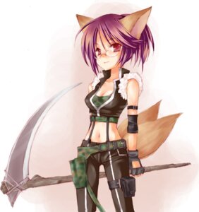 Rating: Safe Score: 0 Tags: animal_humanoid belt breasts camo camo_belt camo_clothing camo_print camo_tank_top canid canid_humanoid canine canine_humanoid cleavage clothed clothing e621 eyewear female fingerless_gloves fox fox_(trickster) fox_humanoid fox_tail glasses gloves hair handwear humanoid mammal mammal_humanoid medium_breasts melee_weapon midriff mofmof_(sousa) navel pattern_clothing polearm purple_hair red_eyes scythe solo standing tail trickster_online weapon User: bunchy7s