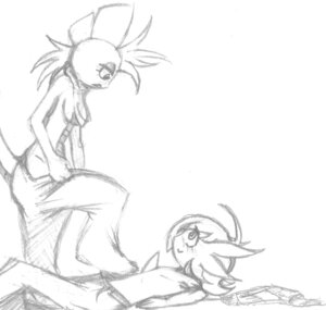 Rating: Questionable Score: 0 Tags: anthro bottomwear breasts clothed clothing duo e621 female gardevoir generation_3_pokemon generation_5_pokemon koralinde_hartmann male mammal monochrome nintendo oogzie oversized_bottomwear oversized_clothing oversized_pants pants pokemon pokemon_(species) roxy_(oogzie) scrafty side_boob sketch tail topless undressing User: bunchy7s
