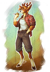 Rating: Safe Score: 0 Tags: 2012 abs abstract_background anthro antlers athletic ben-ben biceps biped bottomwear brown_body brown_fur brown_hair cigarette clothed clothing deer e621 fur hair hi_res hooves horn looking_at_viewer male mammal muscular muscular_anthro muscular_male open_clothing open_shirt open_topwear pecs pose shirt shorts simple_background smile smoking solo standing tank_top tight_clothing topwear User: bunchy7s
