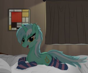 Rating: Safe Score: 0 Tags: absurd_res bed clothing e621 equid equine female fooleraid footwear friendship_is_magic fur furniture green_body green_fur hasbro hi_res horn legwear lyra_heartstrings_(mlp) mammal my_little_pony mythological_creature mythological_equine mythology socks solo unicorn yellow_eyes User: bunchy7s