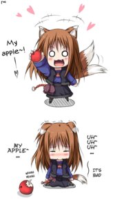 Rating: Safe Score: 0 Tags: animal_humanoid annelid apple blush brown_hair canid canid_humanoid canine canine_humanoid canis comic dialogue digital_media_(artwork) duo e621 earthworm english_text fangs female food fruit hair heart_symbol holo_(spice_and_wolf) humanoid mammal mammal_humanoid plant solo_focus spice_and_wolf tail teeth tekehiro text wolf wolf_humanoid worm User: bunchy7s