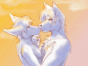 Rating: Safe Score: 0 Tags: 4:3 5_fingers anthro auric canid canine canis domestic_dog duo e621 eye_contact fingers fur hair imminent_kiss kissing looking_at_another male male/male mammal nude short_hair side_view sketch User: bunchy7s