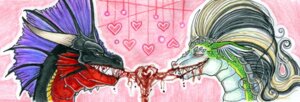 Rating: Questionable Score: 0 Tags: 2007 blood bodily_fluids chival chival_(character) dragon duo e621 exodite female feral glamfur gore headshot_portrait heart_symbol horn male mythological_creature mythological_scalie mythology portrait romantic romantic_ambiance romantic_couple scalie side_view traditional_media_(artwork) wingless_dragon User: bunchy7s