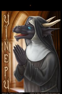 Rating: Safe Score: 0 Tags: 2:3 ambiguous_gender anthro artist_collaboration character_badge_(artwork) church claws dragon e621 female gothic_architecture habit half-length_portrait horn mythological_creature mythological_scalie mythology nun portrait praying priest religion scales scalie smile solo ultraviolet yinepu yinepu_(character) User: bunchy7s