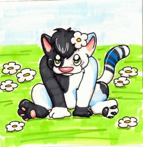 Rating: Safe Score: 0 Tags: 2009 anthro chibi domestic_cat e621 felid feline felis flower looking_at_viewer male mammal pawpads paws plant solo tail xk2x zander_oro User: bunchy7s