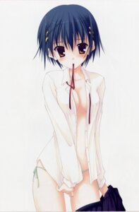Rating: Explicit Score: 0 Tags: 1girls blue_hair breasts brown_eyes clothing covering covering_crotch dress_shirt embarrassed female female_focus female_only hair hair_clips hair_ornament high_resolution huge_eyes light_skin looking_at_viewer mouth_hold nanao_naru no_bra open_clothes open_shirt original original_character panties rule34 shirt shirt_tug short_hair small_breasts solo solo_female underwear undressing white_skin User: bunchy7s