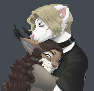 Rating: Safe Score: 0 Tags: 2006 anthro blonde_hair brown_hair domestic_ferret duo e621 eyes_closed felid feline female hair hibbary hibbary_(character) hug long_hair lynx male mammal mustelid musteline romantic romantic_couple short_hair simple_background true_musteline wavy_hair weasel User: bunchy7s