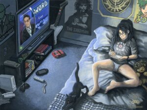 Rating: Questionable Score: 0 Tags: 2000s_theme 2008 4:3 activision anonymous arms_bent battlestar_galactica_(series) bed bedroom bent_legs black_hair book camel_toe clothed clothing colbert_report controller crossover dc_comics detailed_background domestic_cat ds_console duo e621 electronics eyes_closed eyewear felid feline felis female feral food furniture game_console game_controller gaming glasses guitar_controller guitar_hero hair handheld handheld_console heart_symbol holding_console holding_object human human_focus inanimate_object inside kacey lion lying lying_on_bed mammal microsoft nintendo nintendo_console nintendo_controller nintendo_ds nintendo_ds_family not_furry_focus on_back on_bed open_mouth pantherine panties pillow planted_leg playing_video_game playstation playstation_console playstation_portable plump_camel_toe plushie pocky portal_(series) poster psp_console reclining rhythm_game shirt solo_focus sony_corporation sony_interactive_entertainment stephen_colbert stylus tail television television_program the_colbert_report the_hitchhiker's_guide_to_the_galaxy the_sandman topwear traditional_media_(artwork) underwear valve valve_corporation wavy_tail weighted_companion_cube wii wii_console wii_remote wiimote_strap xbox xbox_360 xbox_360_console xbox_360_controller xbox_console xbox_controller xbox_game_studios yawn yotsuba&! yotsuba_koiwai yotsubato! User: bunchy7s
