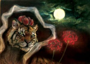Rating: Safe Score: 0 Tags: cloud detailed detailed_background e621 felid female feral flower full_moon glowing green_eyes kango_kajiki light mammal moon moonlight night pantherine plant realistic shou_toramaru solo stripes tiger touhou whiskers User: bunchy7s