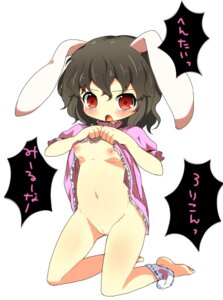 Rating: Explicit Score: 0 Tags: animal_ear barefoot breasts brown_hair bunny_ear dress dress_lift feet female navel nipples panties panties_around_leg panties_around_one_leg pussy red_eyes rule34 sasoribi-dekine short_hair solo tewi_inaba toes touhou translated underwear User: bunchy7s