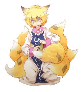 Rating: Safe Score: 0 Tags: animal_humanoid blonde_hair canid canid_humanoid canine canine_humanoid e621 female fox fox_humanoid hair humanoid kneeling mammal mammal_humanoid multi_tail nerugal pupils ran_yakumo seiza short_hair simple_background sitting slit_pupils solo tail tape touhou white_background yellow_eyes User: bunchy7s