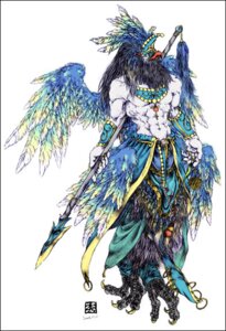 Rating: Safe Score: 0 Tags: abs accipitrid accipitriform anthro arm_guards avian barefoot beak biped bird blue_wings claws clothed clothing e621 eagle feathered_wings feathers feet front_view garuda_(deity) holding_object holding_weapon male melee_weapon muscular muscular_anthro muscular_male polearm simple_background solo spear standing topless uchida_shuusann uchider weapon white_background wings User: bunchy7s