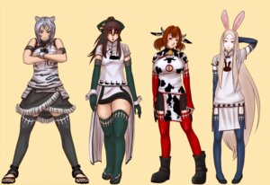 Rating: Safe Score: 0 Tags: animal_humanoid armwear blush bovid bovid_humanoid bovine bovine_humanoid cat_humanoid cattle cattle_humanoid clothing e621 elbow_gloves felid felid_humanoid feline feline_humanoid female gloves group handwear hi_res horn human humanoid itna14 lagomorph lagomorph_humanoid legwear leopard leporid leporid_humanoid mammal mammal_humanoid pantherine rabbit rabbit_humanoid standing stockings User: bunchy7s