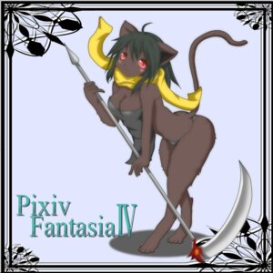 Rating: Questionable Score: 0 Tags: 1:1 57imitation68 anthro black_hair brown_body brown_fur domestic_cat e621 felid feline felis female fur hair mammal melee_weapon polearm red_eyes scarf scythe solo tail weapon User: bunchy7s