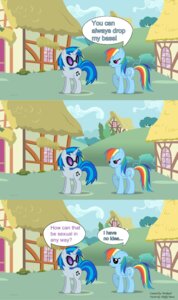Rating: Safe Score: 0 Tags: 2013 absurd_res blue_body blue_feathers blue_fur building comic cutie_mark dialogue duo e621 english_text equid equine eyewear feathered_wings feathers female feral friendship_is_magic fur glasses hair hasbro hi_res horn mammal multicolored_hair my_little_pony mythological_creature mythological_equine mythology outside pegasus purple_eyes quadruped rainbow_dash_(mlp) rainbow_hair sad smile sunglasses tail text two_tone_hair vinyl_scratch_(mlp) wings workard User: bunchy7s