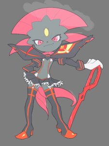 Rating: Safe Score: 0 Tags: 3:4 alpha_channel anthro biped bottomwear clothed clothing cosplay crossover crossover_cosplay e621 female fully_clothed generation_4_pokemon hi_res kamui_(kill_la_kill) kill_la_kill l0x0b legwear nintendo pokemon pokemon_(species) scissor_blade_(kill_la_kill) senketsu simple_background skirt solo standing stockings studio_trigger suspenders weavile User: bunchy7s