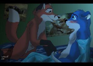 Rating: Explicit Score: 0 Tags: 2010 animal_genitalia animal_penis anthro balls bed blue_body blue_eyes blue_fur blush brown_eyes canid canine canine_genitalia canine_penis chest_tuft clothed clothing detailed_background dipstick_tail duo e621 erection eye_contact fox fur furniture genitals half-erect inside lonewolf looking_at_another male male/male mammal markings mustelid nude on_bed otter penis penis_tip romantic romantic_couple sheath tail tail_markings topless tuft underwear undressing young young_anthro User: bunchy7s