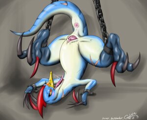 Rating: Explicit Score: 0 Tags: 3_toes 5_fingers ankle_cuffs anus bdsm bird_wyvern black_stripes blush bodily_fluids bondage bound capcom chain chained claws cuff_(restraint) dinosaur dromaeosaurid e621 eyelashes feet female feral fingers genital_fluids genitals gun-modoki long_claws looking_pleasured monster_hunter nude plump_labia prehistoric_species red_eyes reptile restraints saliva saurischian scalie scar shackles sickle_claw simple_background solo spread_legs spreading stripes tail tail_anus tailbutt teeth theropod toe_claws toes tongue tongue_out upside_down vaginal_fluids velociprey vulva yellow_sclera User: bunchy7s