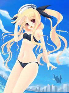 Rating: Questionable Score: 0 Tags: black_panties bra dixie_cup_hat fate_testarossa female frapowa lingerie lyrical_nanoha mahou_shoujo_lyrical_nanoha panties rule34 solo underwear User: bunchy7s