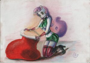 Rating: Questionable Score: 0 Tags: 2014 anthro anthrofied breasts clothing collar e621 equid equine female friendship_is_magic fur gloves hair handwear hasbro horn latex legwear mammal my_little_pony mythological_creature mythological_equine mythology nipples open_mouth purple_hair solo stockings sweetie_belle_(mlp) unicorn urchid white_body white_fur User: bunchy7s