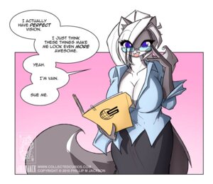 Rating: Questionable Score: 0 Tags: 2010 anthro big_breasts blue_eyes bottomwear breasts chloe_sinclaire cleavage clothed clothing conditional_dnp dossier e621 english_text eyewear female folder fur glasses grey_body grey_fur hair huge_breasts jollyjack mammal mephitid multicolored_body multicolored_fur open_clothing open_shirt open_topwear paper_clip pencil_skirt shirt skirt skunk solo tail text topwear two_tone_body two_tone_fur white_body white_fur white_hair User: bunchy7s