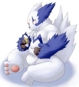 Rating: Questionable Score: 0 Tags: anthro asian_clothing biped blue_body blue_fur boss_(chibineco) bulge cigarette claws clothing e621 east_asian_clothing facial_markings fangs feet fundoshi fur generation_3_pokemon head_markings herpestid hi_res hindpaw japanese_clothing kemono male mammal markings mitei mti777 nintendo nipples pawpads paws pokemon pokemon_(species) red_eyes shiny_pokemon simple_background sitting smoking solo tail teeth underwear white_background white_body white_fur zangoose User: bunchy7s