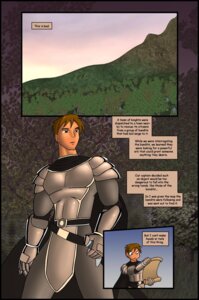Rating: Safe Score: 0 Tags: armor brown_hair cape clothing comic dialogue dreamweaver4121 e621 english_text facial_hair hair human knight male mammal map matthewbrandon melee_weapon mountain plant sword text tree warrior weapon User: bunchy7s