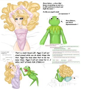 Rating: Explicit Score: 0 Tags: 1boy 1girls clothing coconut_(artist) dress female kermit_the_frog male miss_piggy muppets rule34 tagme wholesome User: bunchy7s