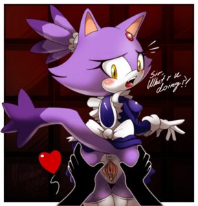 Rating: Explicit Score: 0 Tags: animal_tail anthro anus apron ass blaze_the_cat blush bottomless cat_ear erect_nipples female furry gloves heart maid maid_outfit nancher nervous nipples no_panties pov pussy pussy_juice rule34 sonic_(series) sonic_the_hedgehog_(series) spread_ass spread_pussy stockings wet_pussy yellow_eyes User: bunchy7s