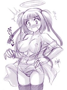 Rating: Questionable Score: 0 Tags: 1girls bludgeoning_angel_dokuro-chan bokusatsu_tenshi_dokuro-chan bouncing_breasts breasts dokuro_mitsukai female mitsukai_dokuro monochrome open_clothes open_shirt panties rule34 shirt solo striped striped_panties thighhighs underwear wardrobe_malfunction User: bunchy7s