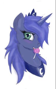 Rating: Safe Score: 0 Tags: blue_body blue_fur blue_hair blush burk-kor candy dessert e621 equid equine female feral food friendship_is_magic fur hair hasbro horn lollipop long_hair looking_at_viewer mammal my_little_pony mythological_creature mythological_equine mythology princess_luna_(mlp) solo teal_eyes unicorn User: bunchy7s
