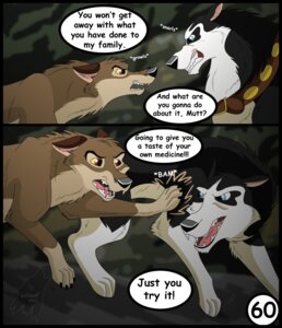 Rating: Questionable Score: 0 Tags: 2012 alaskan_malamute angry balto balto_(series) black_border border canid canine canis collar comic dialogue digital_media_(artwork) digitigrade domestic_dog duo e621 english_text family_secret_(lonewolf) feral fight hybrid lonewolf male mammal nordic_sled_dog quadruped spitz steele_(balto) text universal_studios wolf wolfdog User: bunchy7s
