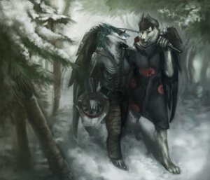 Rating: Safe Score: 0 Tags: 2013 anime_shades anthro biped canid canine canis conditional_dnp demon disc duo e621 female fen_seiyu kamina_shades katana kiba1_(character) mammal melee_weapon oouna outside red_eyes sergal snow sword weapon wolf User: bunchy7s