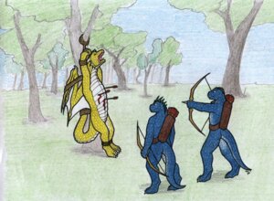 Rating: Questionable Score: 0 Tags: aiming aiming_at_another anthro archer arrow_(weapon) blood bodily_fluids bound bow_(weapon) brokensoul death dragon e621 execution group holding_object holding_weapon killing lizardman male mythological_creature mythological_scalie mythology quiver_(object) ranged_weapon reptile scalie tail weapon User: bunchy7s