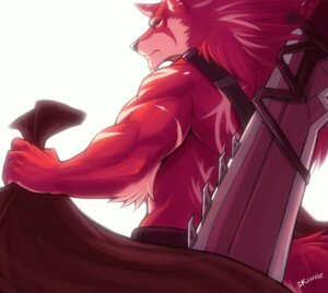 Rating: Safe Score: 0 Tags: anthro bag biceps black_nose bladed_weapon canid canine canis chris_(drks) clothed clothing drks e621 fangs fur looking_at_viewer looking_back male mammal markings melee_weapon muscular muscular_anthro muscular_male pose red_body red_fur solo striped_body striped_fur stripes sword teeth topless weapon white_body white_fur wolf User: bunchy7s