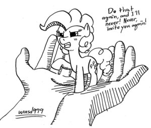 Rating: Safe Score: 0 Tags: black_and_white disembodied_hand duo e621 earth_pony equid equine female feral friendship_is_magic hasbro horse human mammal monochrome my_little_pony pinkie_pie_(mlp) pony quadruped simple_background solo_focus tail toony wasd999 User: bunchy7s