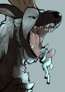 Rating: Questionable Score: 0 Tags: ambiguous_gender anthro bodily_fluids bovid caprine drooling duo e621 extreme_size_difference fangs gaping_mouth goat half-closed_eyes hooves horn imminent_vore male male/ambiguous mammal mouth_shot narrowed_eyes open_mouth saliva sammy73 scared simple_background size_difference teeth vore User: bunchy7s