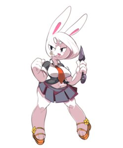 Rating: Safe Score: 0 Tags: accessory anthro bottomwear clothed clothing e621 female footwear fully_clothed kaede_(mangneto) lagomorph leporid mammal mangneto midriff necktie rabbit sandals scar shoes skirt solo weapon User: bunchy7s