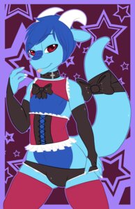 Rating: Questionable Score: 0 Tags: anthro blue_hair blush bulge clothed clothing corset crossdressing digital_media_(artwork) dragon e621 femboy hair hi_res lingerie male mythological_creature mythological_scalie mythology scalie seamen solo tail teasing topwear User: bunchy7s