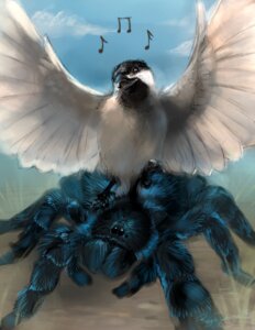 Rating: Safe Score: 0 Tags: 2014 ambiguous_gender antilles_pinktoe_tarantula arachnid arthropod avian beak bird blue_body blue_fur duo e621 feathers feral fur hi_res mygalomorph pinktoe_tarantula rhyu spider tarantula white_body white_feathers User: bunchy7s Rating: Safe Score: 0 Tags: 2014 ambiguous_gender antilles_pinktoe_tarantula arachnid arthropod avian beak bird blue_body blue_fur duo e621 feathers feral fur hi_res mygalomorph pinktoe_tarantula rhyu spider tarantula white_body white_feathers User: bunchy7s