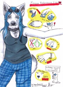 Rating: Safe Score: 0 Tags: 2009 4_toes 5_fingers anthro biped black_claws black_clothing black_nose black_topwear blue_bottomwear blue_clothing blue_eyes blue_hair blue_pawpads blue_tongue bottomwear breasts canid canine canis character_name claws clothing collar dipstick_tail dog_tags e621 ear_piercing enaya enaya-thewhitewolfen english_text exclamation_point feet female finger_claws fingerpads fingers fur grey_body grey_fur grey_inner_ear_fluff hair inner_ear_fluff mammal markings model_sheet multicolored_body multicolored_fur multicolored_tail pajamas pattern_bottomwear pattern_clothing pawpads piercing plaid plaid_bottomwear plaid_clothing simple_background solo standing tail tail_markings teeth text toe_claws toes tongue tongue_out tongue_piercing topwear tuft two_tone_body two_tone_fur white_background white_body white_fur windowpane_plaid wolf User: bunchy7s