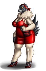Rating: Safe Score: 0 Tags: accipitrid accipitriform avian beak big_breasts bird breasts cape_vulture clothing crovirus dress e621 female footwear grind3r headgear headkerchief headwear hi_res high_heels kerchief lulu_(grind3r) non-mammal_breasts old_world_vulture pumps purse red_clothing red_dress shoes slightly_chubby smile solo vulture wide_hips User: bunchy7s