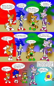 Rating: Safe Score: 0 Tags: anthro award blaze_the_cat blue_body blue_fur bodily_fluids canid canine clapping comic crying dialogue domestic_cat e621 english_text eulipotyphlan felid feline felis female fox fur gradient_background green_eyes group hair hedgehog hi_res male mammal marine_the_raccoon miles_prower multi_tail orange_body pink_body ponytail procyonid purple_body purple_fur raccoon sega simple_background sonic_the_hedgehog sonic_the_hedgehog_(series) tail tears text wakeangel2001 User: bunchy7s