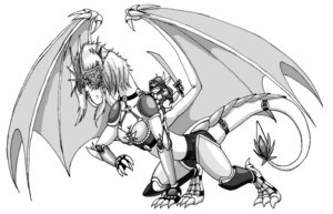 Rating: Safe Score: 0 Tags: anthro armor breasts chibibass chibibass_(character) digital_media_(artwork) dragon duo e621 female greyscale male melee_weapon membrane_(anatomy) membranous_wings monochrome mount mythological_creature mythological_scalie mythology non-mammal_breasts riding scalie size_difference spread_wings straddling sword tail unconvincing_armor weapon wings User: bunchy7s